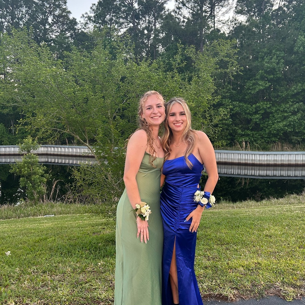 Elegant Green and Blue Formal Dresses